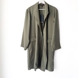 TRUTH by REPUBLIC Lightweight Oversized Coat Green Open Front size Small NWT